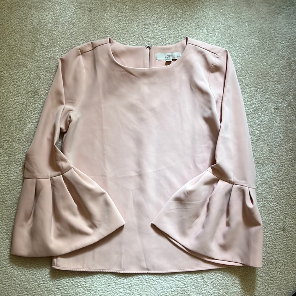 Loft small petite light pink top